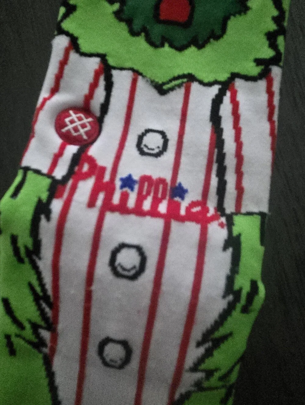 NEW Philadelphia Phillies Phillie Phanatic MLB Socks Mens Large L